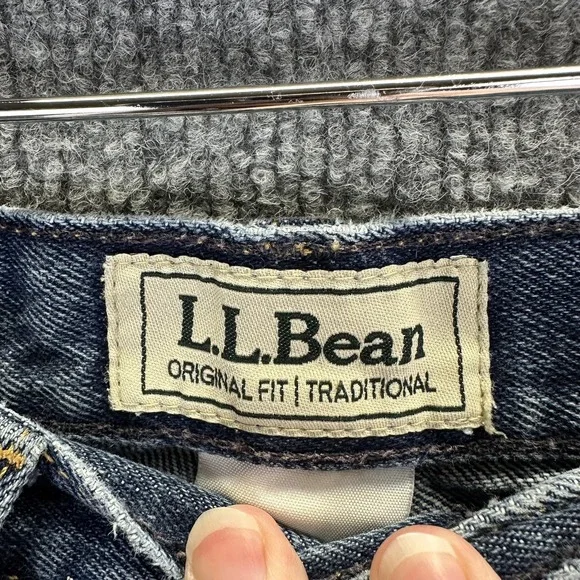 LL Bean Jeans Womens 4 Petite Blue Denim Original Fit Traditional Cotton - Picture 7 of 16